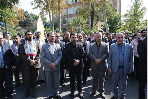 مدیران و کارکنان وزارت ارتباطات جنایات رژیم صهیونیستی در غزه را محکوم کردند